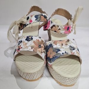 Floral Wedge Sandals
